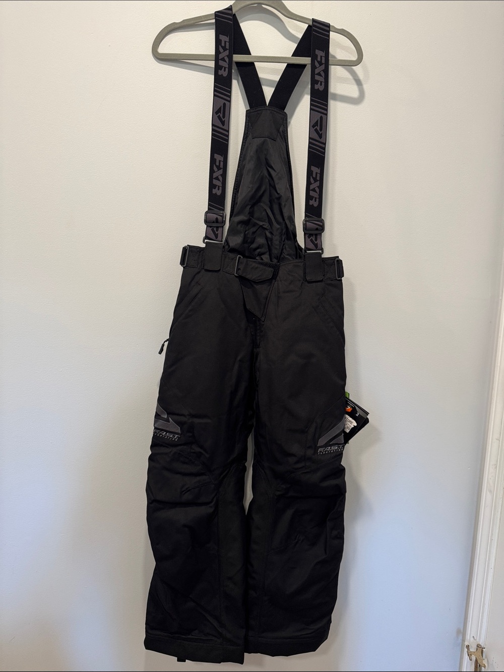 Women’s  Black Snow Bib Pants with Adjustable Suspenders